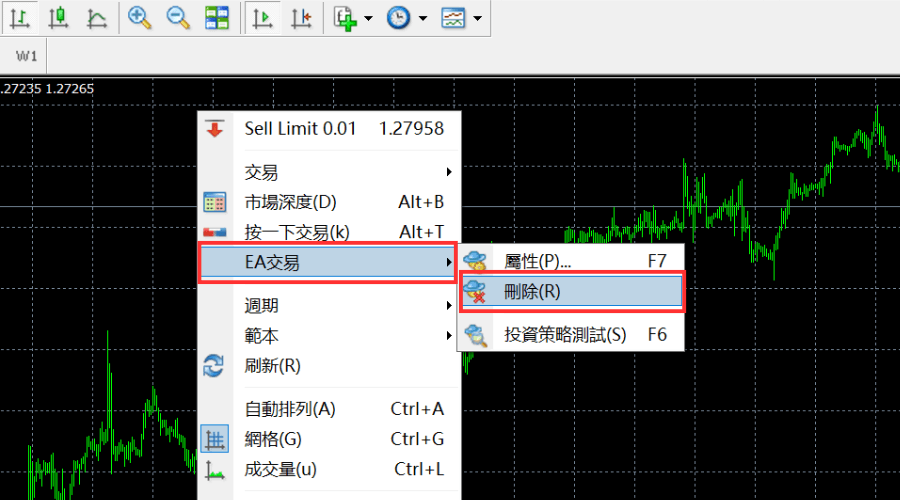 单独停止某个EA 
