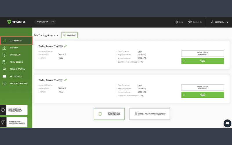 Select the "Dashboard"