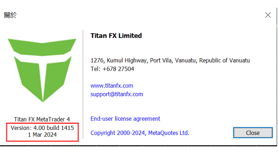 版本（Version）为4.00 