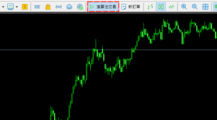 启动自动交易（按钮变成绿色） 