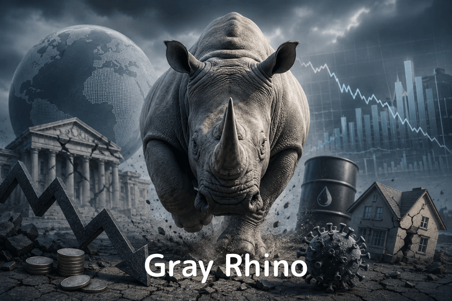 What Is a Gray Rhino? Definition, the Five Stages, and How It Differs From a Black Swan