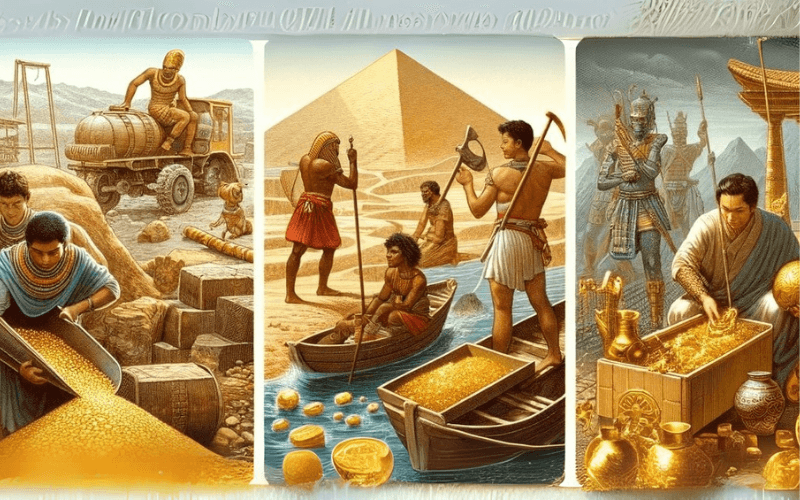 古代文明中黄金的开采、运输与使用场景 