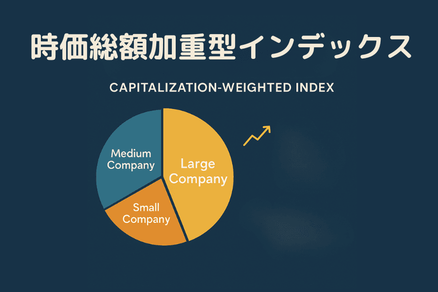 時価総額加重型インデックス（Capitalization-Weighted Index）の構造と計算方法・代表指数の解説図