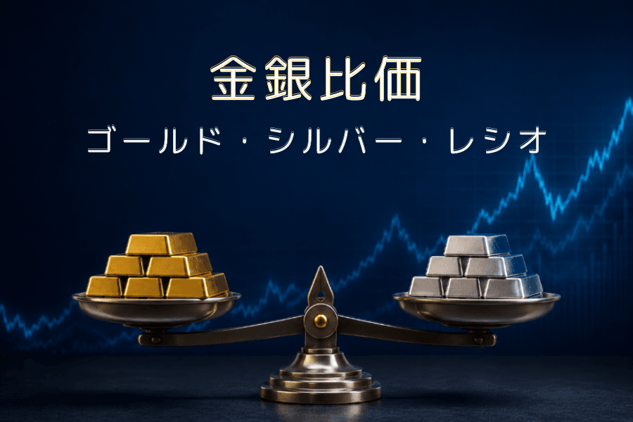 金銀比価(ゴールド・シルバー・レシオ):金と銀の天秤イメージ
