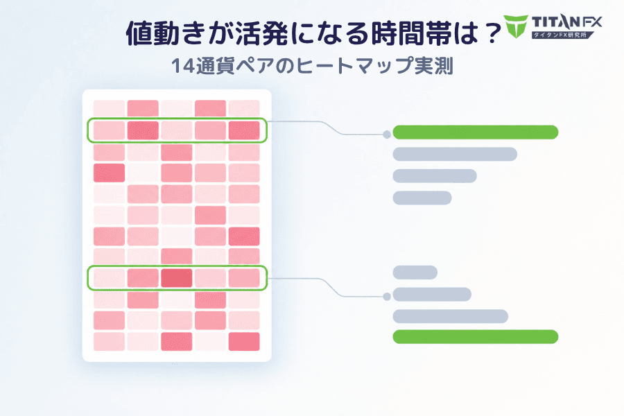 カバー画像。左にピンクの色階で描かれたボラティリティヒートマップの格子があり、そのうち2行が緑の枠で囲まれている。それぞれの行から右の棒グラフへ線が伸び、上のグループは4本の横棒が長い順に並んで最上段が緑、下のグループは同じ4つの長さが逆順に並んで最下段が緑になっている