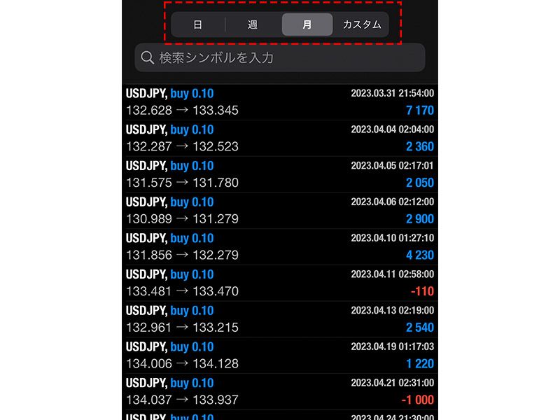 MT4（iOS版）の取引履歴の確認方法 | Titan FX（タイタンFX