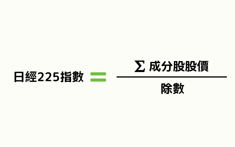 日經225指數（JPN225）計算公式：成分股股價之和除以除數