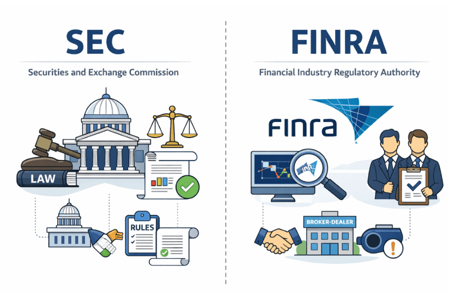 SEC 与 FINRA 的角色差异