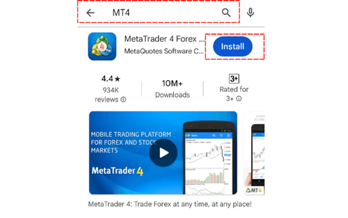MT4 (Android) Installation and Login Instructions