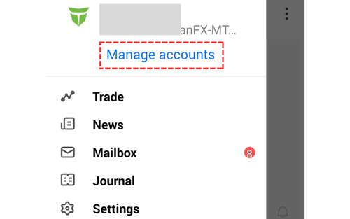 How to Switch Accounts on MT5 (Android)
