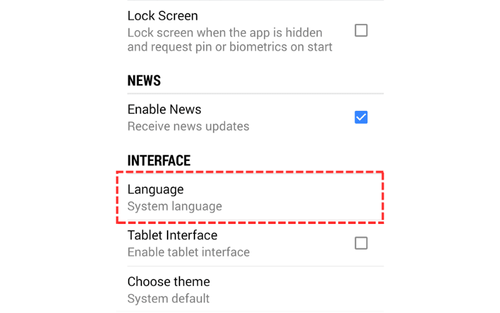 How to Change Language Settings on MT5 (Android)