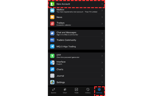 How to Switch Accounts on MT5 (iOS)