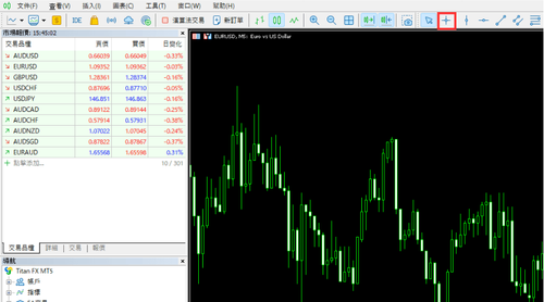MT5（Windows版）中十字光标的使用方法