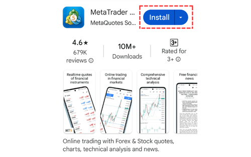 MT5 (Android) Installation and Login
