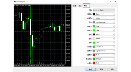 MT5（Windows版）中设置图表颜色的方法