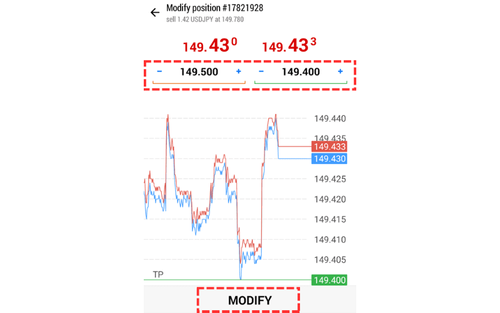 How to Modify and Close Open Positions from the MT5 (Android) Trading Screen