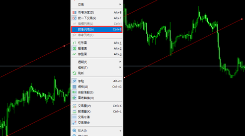 MT5（Windows版）中删除趋势线的方法