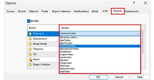 How to Set Sound in MT4 (Win)