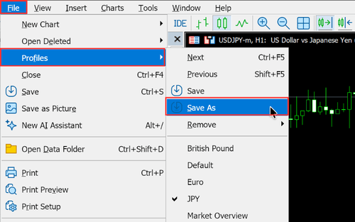 How to Use Chart Profiles on MT5 (Mac)