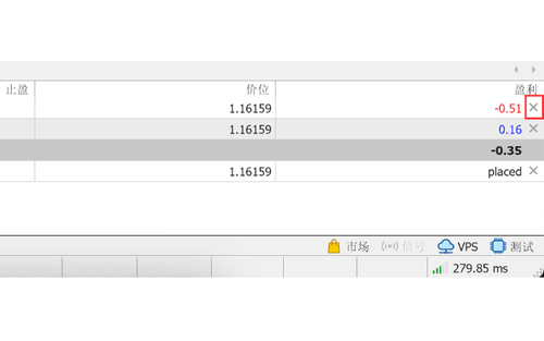 MT5(Mac 版)仓位平仓(结算)的方法
