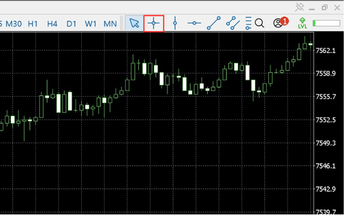 MT5(Mac 版)十字游標的使用方法