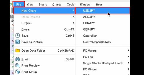 Opening New Chart and Reopening Closed Charts in MT5 (Mac)