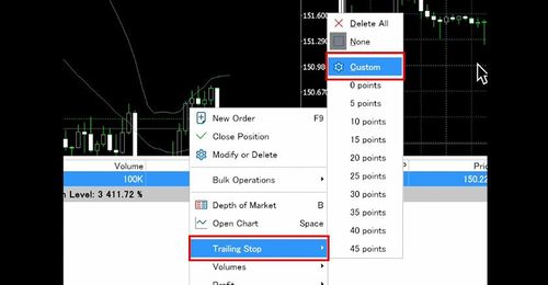 How to Set a Trailing Stop in MT5 (Mac)