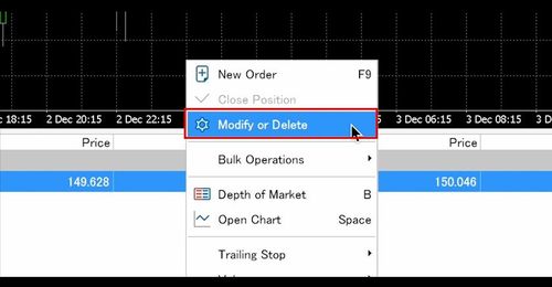 Modifying and Canceling Orders in MT5 (Mac)