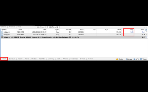 How to Check Swap Points on MT5 (Mac)