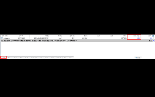MT5(Mac 版)隔夜利息的確認方法