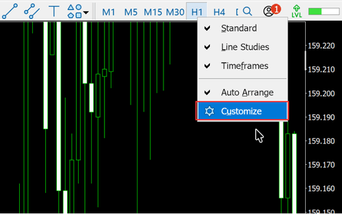 How to Customize Timeframes on MT5 Toolbar (Mac)