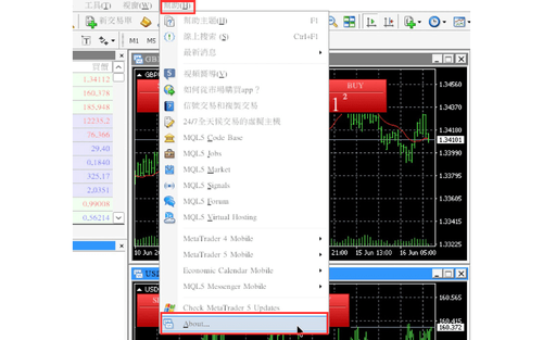 MT4（Mac 版）版本的確認方法