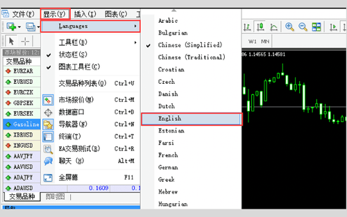 MT4(Mac 版)显示语言的切换方法
