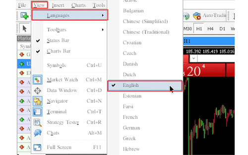 How to Change the Language on MT4 (Mac)