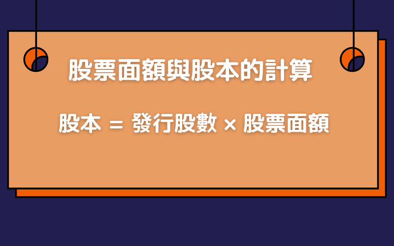 株式の額面と資本金の計算式：資本金 = 発行株式数 × 額面金額