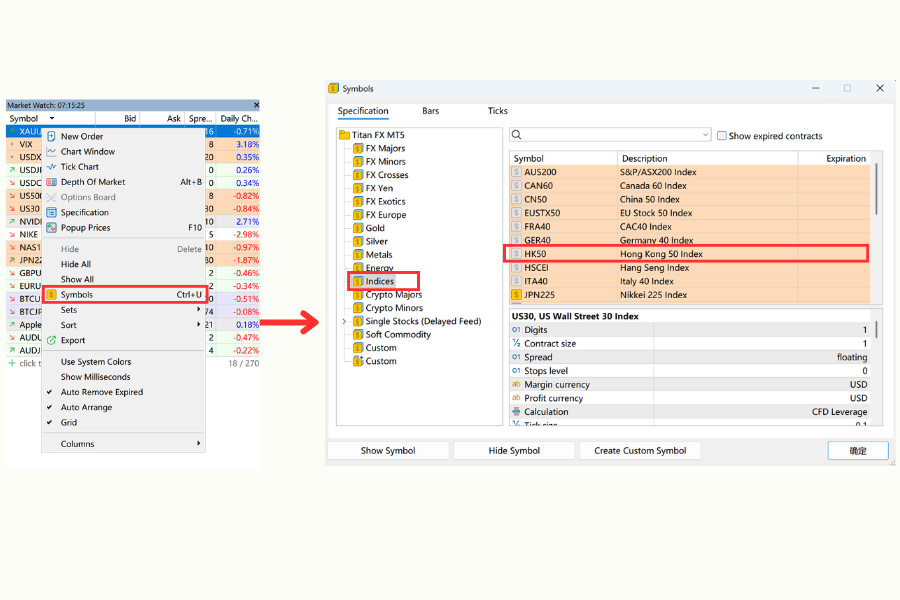 Adding HK50 Quote in MT4/MT5 Step by Step
