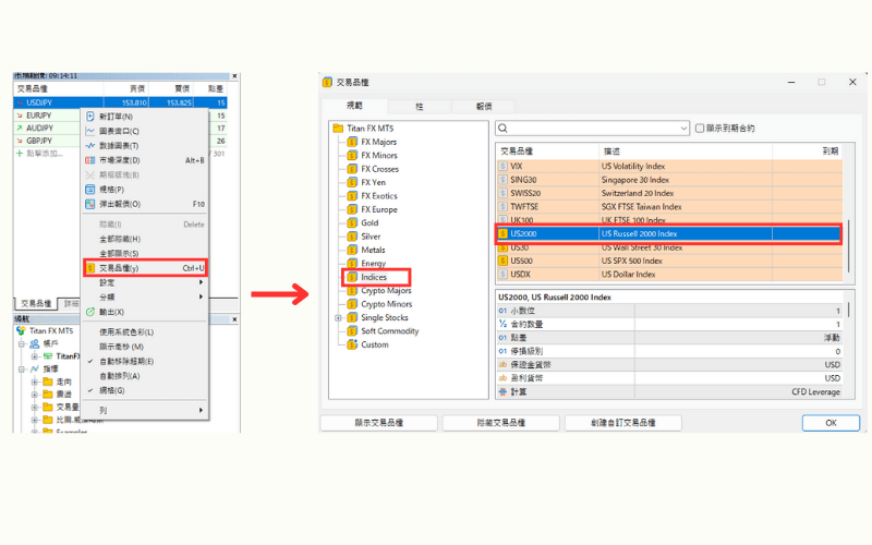 MT4/MT5 添加 US2000 报价步骤