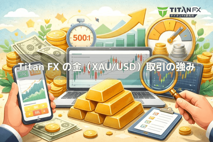Titan FX のゴールド取引の優位性を解説：スプレッド・ツール・XAU/USD の実戦環境