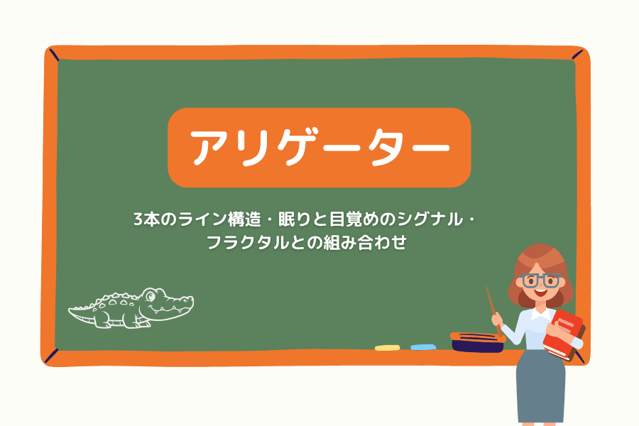 アリゲーター（Alligator）とは？顎・歯・唇の3本の平滑移動平均線でレンジとトレンドの切り替わりを読むインジケーター