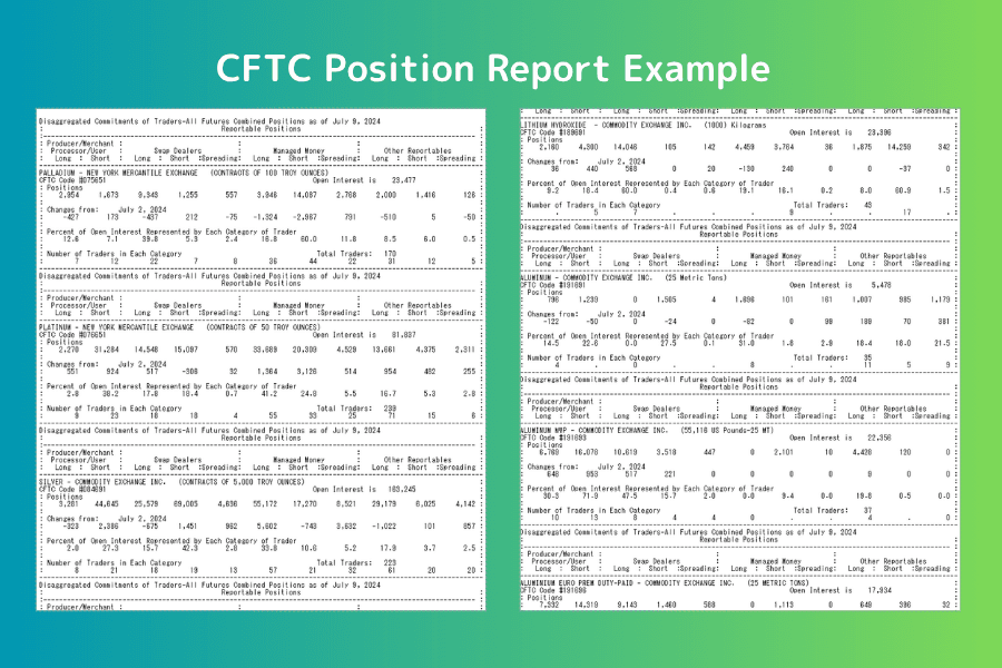 CFTC COT Report Format Example