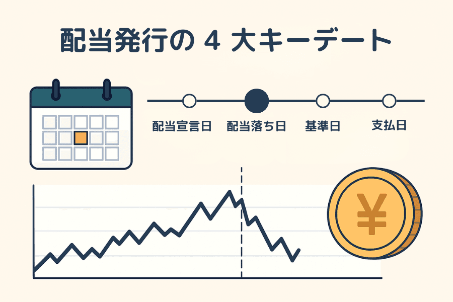 配当落ち日（Ex-Dividend Date）徹底解説：いつ買えば配当がもらえる？計算式と配当落ち埋めまで一気に理解