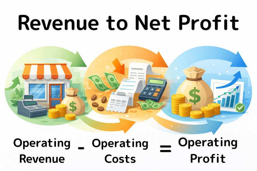 Income statement breakdown: from revenue to net income