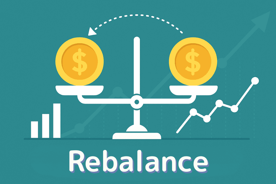 リバランス（Rebalance）とは？投資ポートフォリオの再バランス戦略とリスク管理を解説するアイキャッチ画像